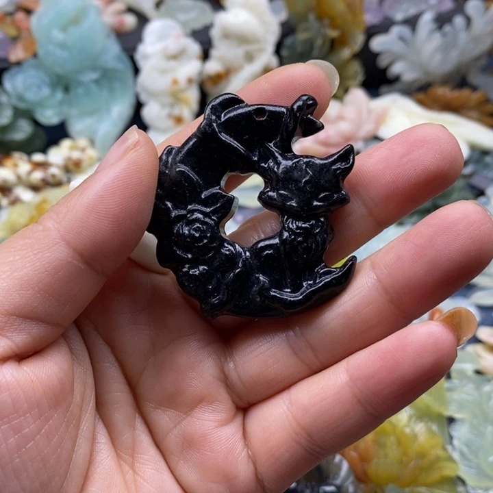 蛇纹石玉合金颈饰