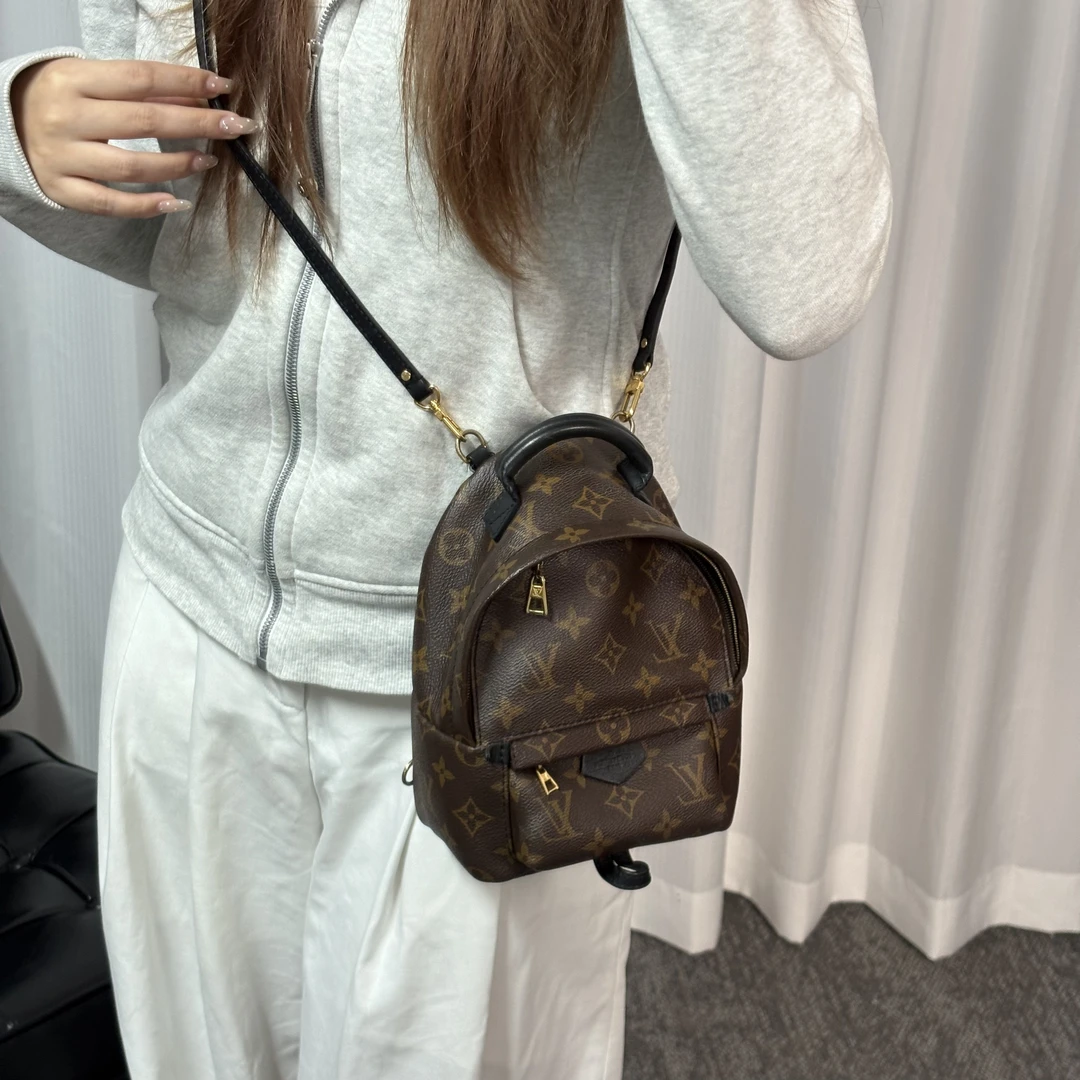 95新 LouisVuitton/路易威登 老花Palm Spring迷你手提斜挎包bb