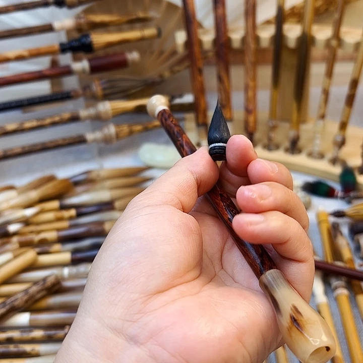 大***步紫紫狼毫小楷作品毛