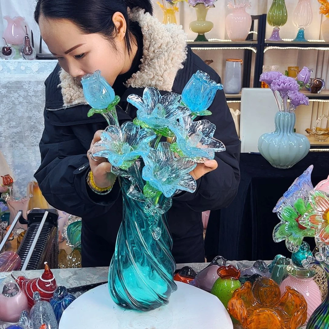 6花1瓶 新年琉璃工艺品福利