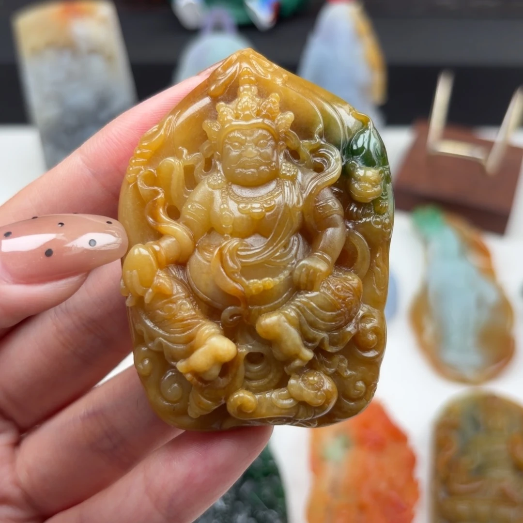 定制翡翠未镶嵌黄财神