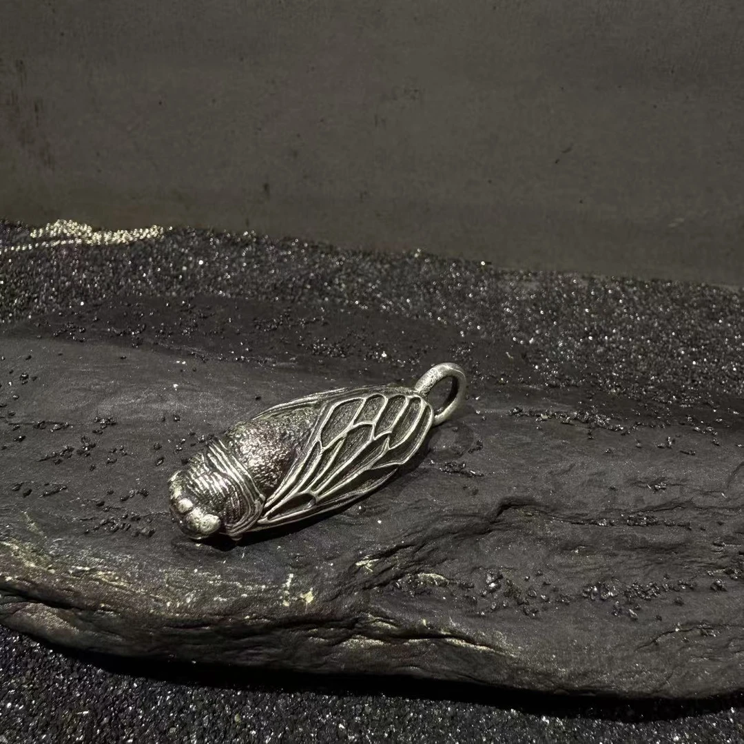 吊坠925银 灵史会馆-925银-金蝉吊坠