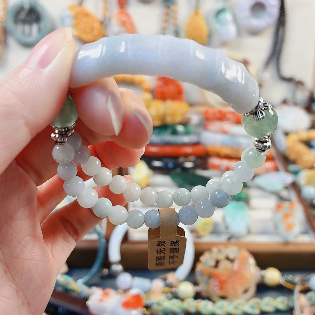 翡翠未镶嵌手链手串