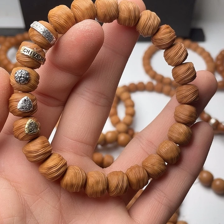 猴头核桃手串非*贾鬼印镶嵌