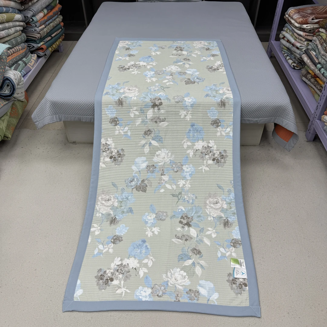 花开半夏90*220cm天丝软凉席夏季凉感床盖田园沙发垫学生宿舍床垫