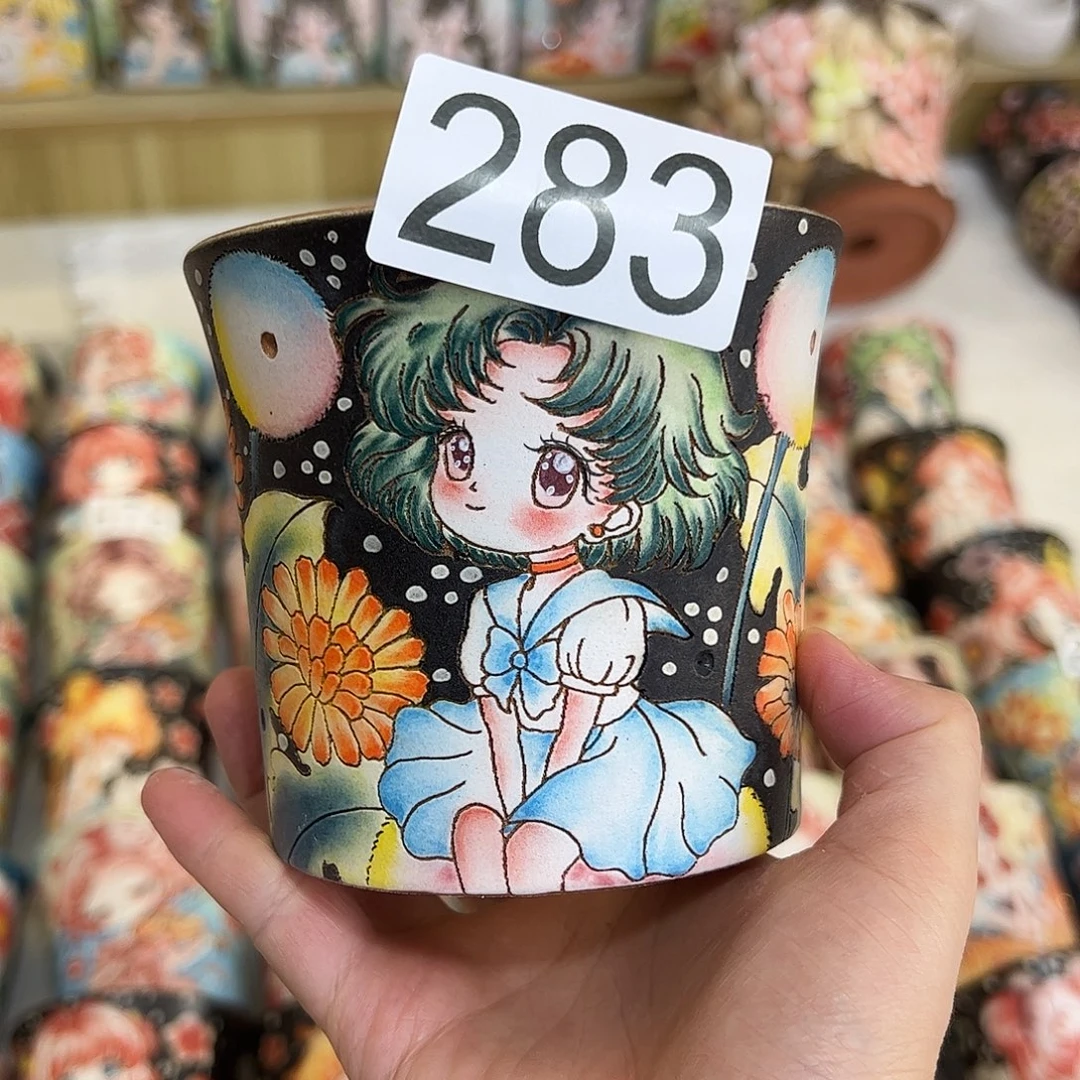 景德镇炫彩手绘口10.5高10