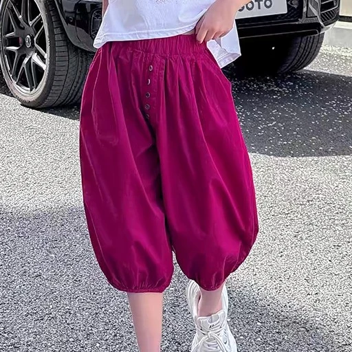 七分灯笼裤女童夏款七分裤7581