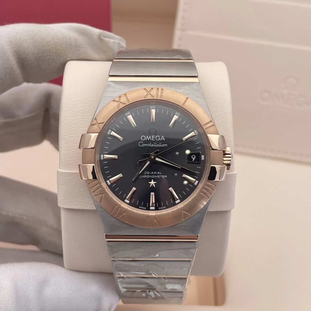 全新未使用 Omega/欧米茄 星座系列自动机械男表经典设计35mm表径