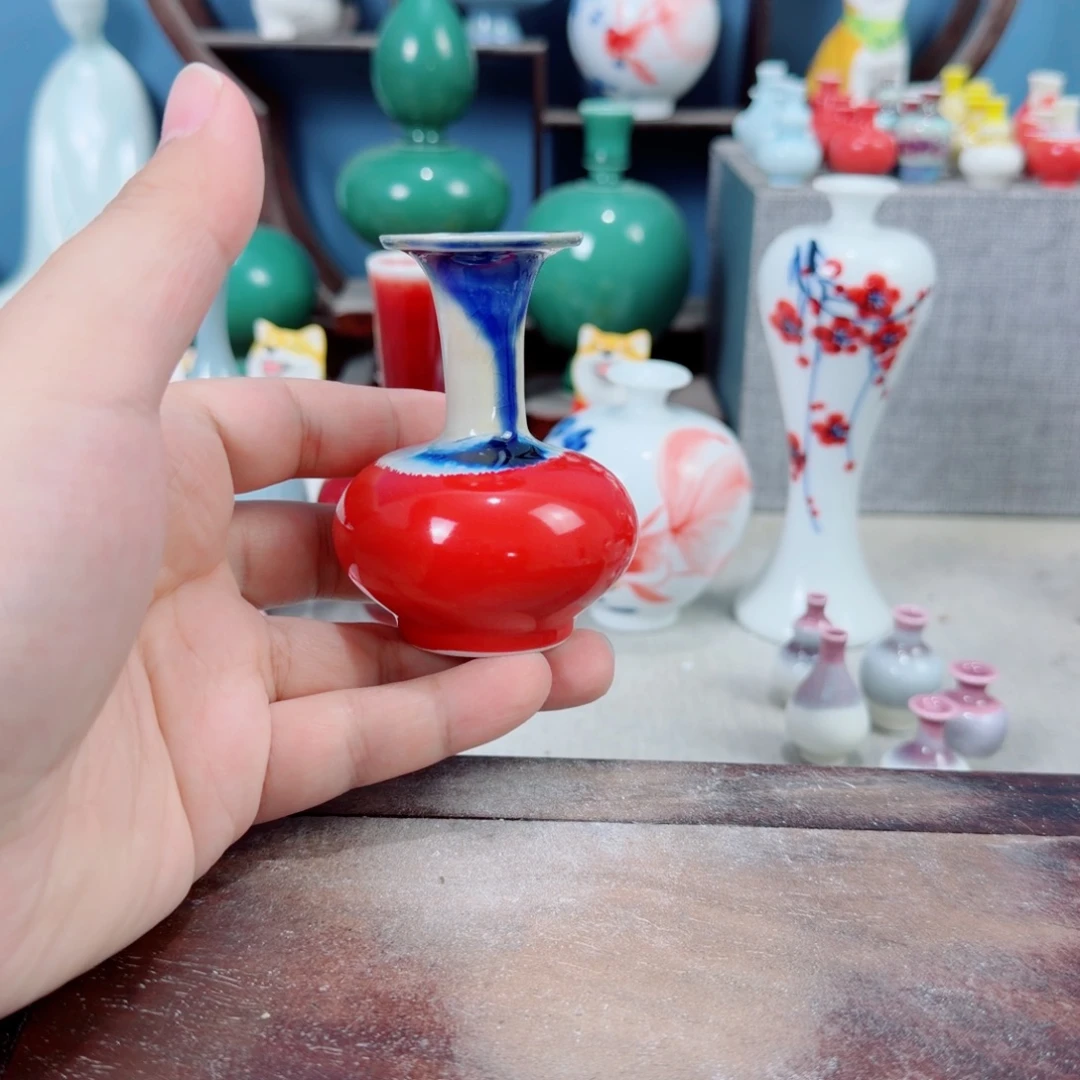陶瓷手工小花器摆件