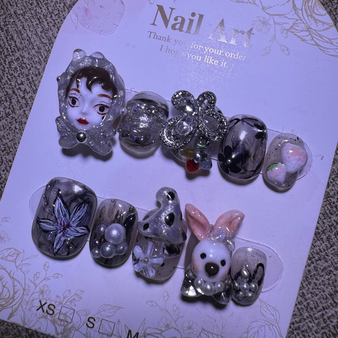 「差点兔了」纯手工穿戴甲拍二发三