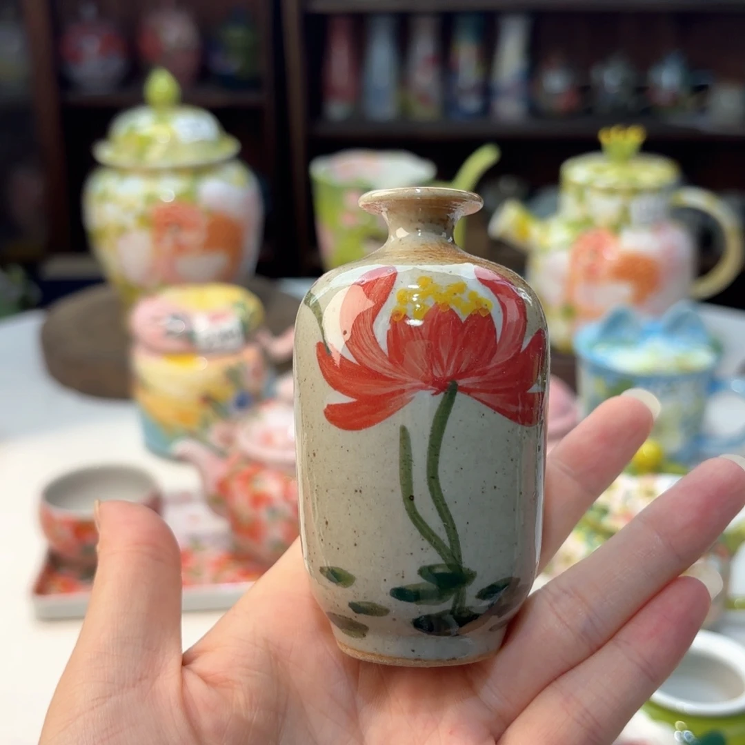 景德镇手绘高温釉下彩陶瓷茶具