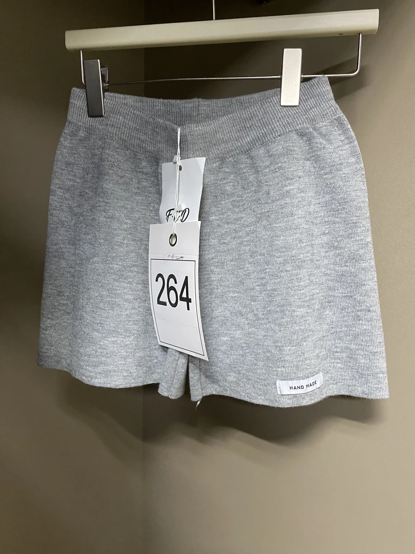 264短裤针织直筒裤秋季女士时尚卫裤阔腿裤