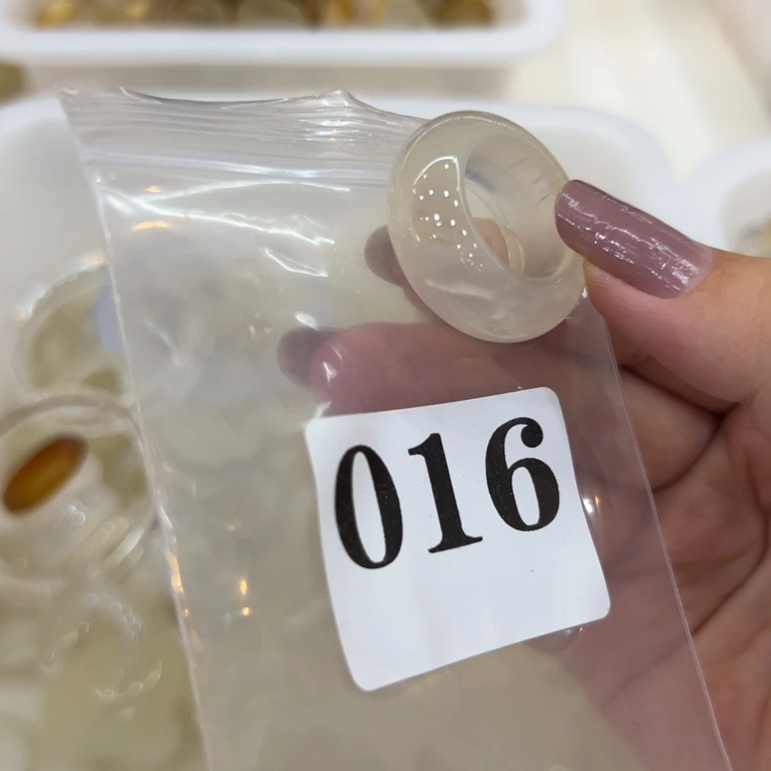 玛瑙/玉髓戒指合金16港17