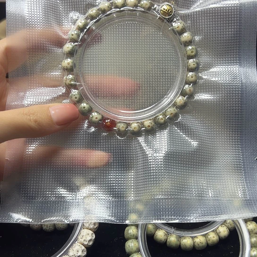 星月菩提吊坠星宇所石玉料青花瓷带属性珠A011