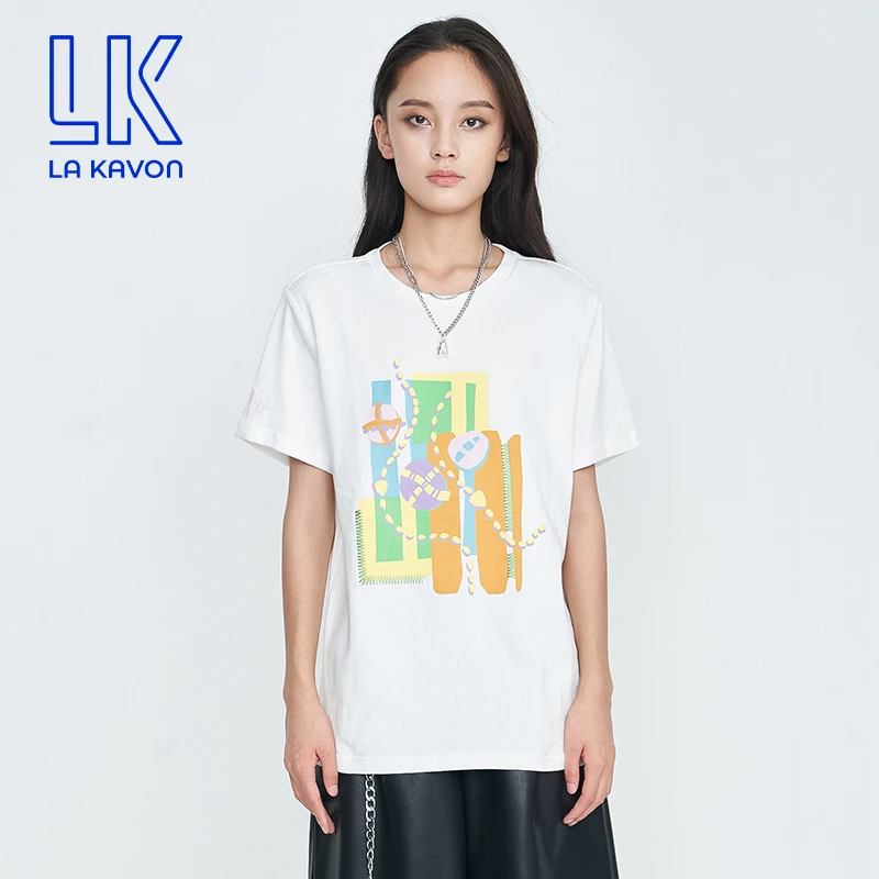 【晨粉专享价】印花情侣圆领植物花卉舒适休闲常规透气T恤ZA3Z163HW