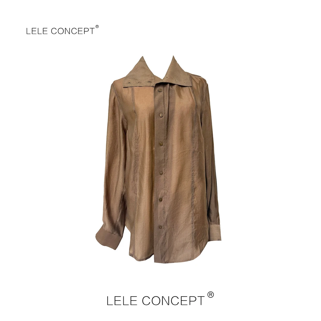 LELE CONCEPT｜「丽」气质洋气设计款设计领系扣衬衫FC25C0037W