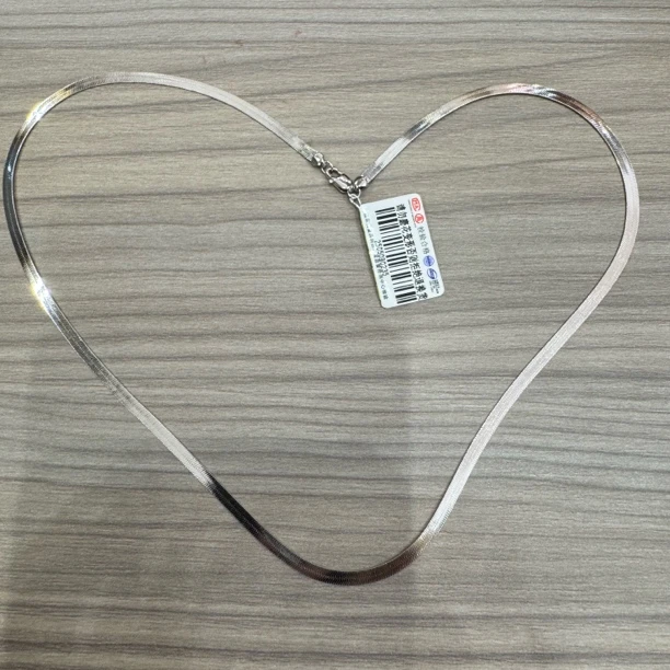 柴尔德珠宝铂金Pt950时尚实心镜面蛇骨项链   不能折到