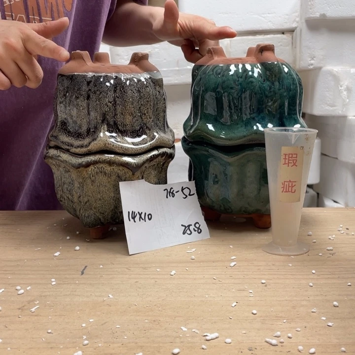 紫砂花盆多肉陶土花盆微瑕52