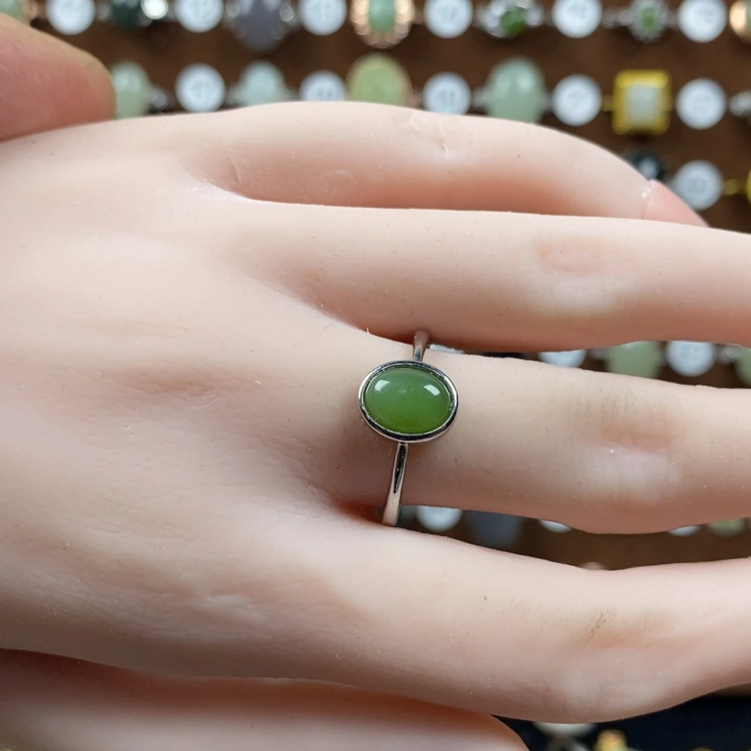 和田玉（碧玉）戒指合金