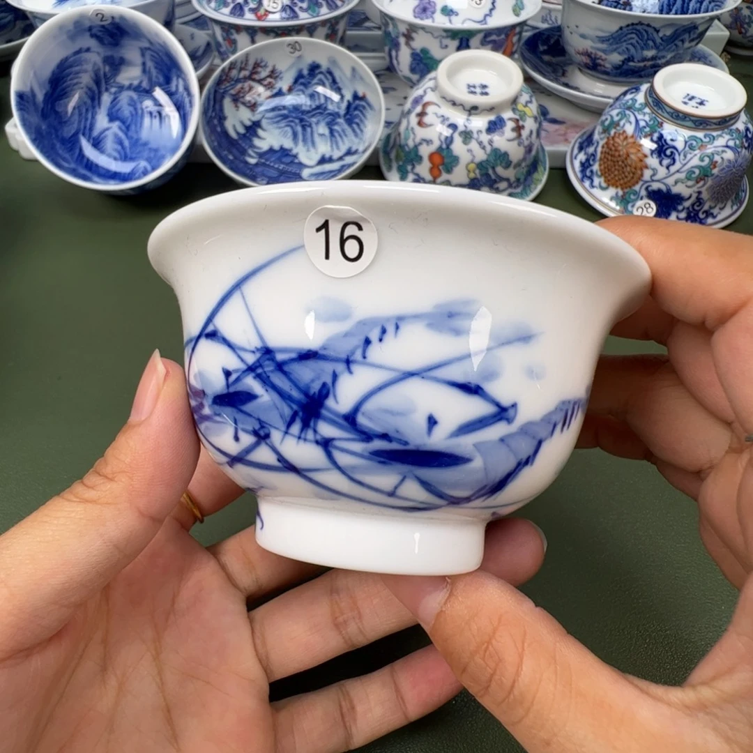 陶瓷景德镇纯手工纯手绘茶具木木16