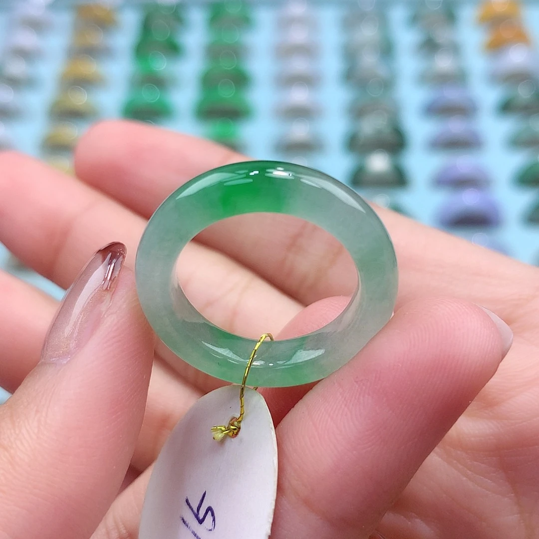 未镶嵌戒指翡翠陶**?15圈