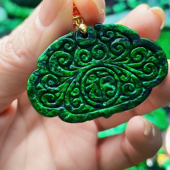 翡翠银S925镶嵌颈饰