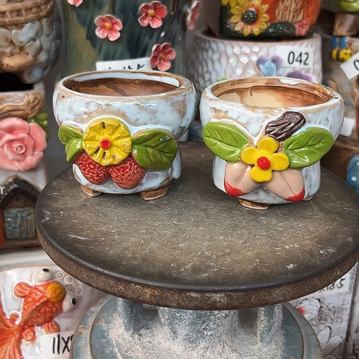 紫砂花盆粗陶材质多肉花盆