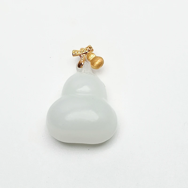 瑞卡希| [福禄双全]18K金和田玉葫芦吊坠/多样性发其一