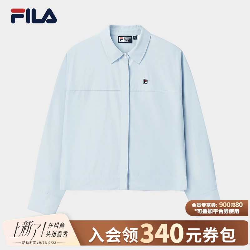 Fila/斐乐秋冬户外休闲时尚运动梭织长袖衬衫F11W548406F