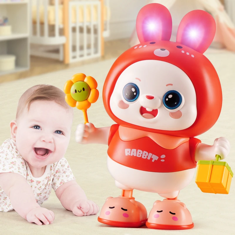 婴儿早教益智兔子练习宝宝抬头训练婴儿玩具0-6个月1-3岁以上