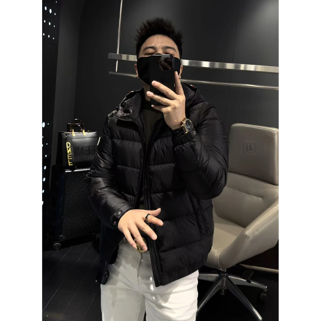 【马哥严选】新款男时尚舒适加厚羽绒服潮牌短款连帽白鸭绒保暖外套