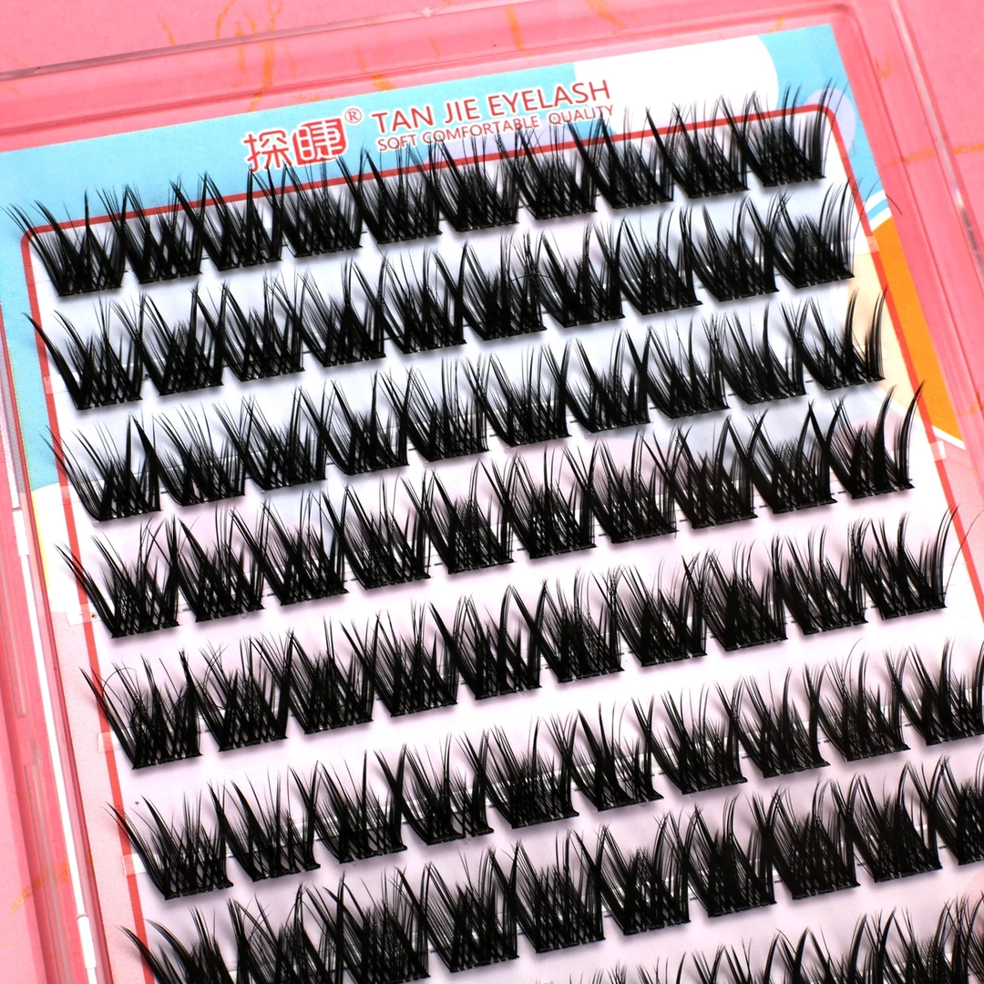 免胶假睫毛自然卷翘浓密分段式适合新手打造大眼效果