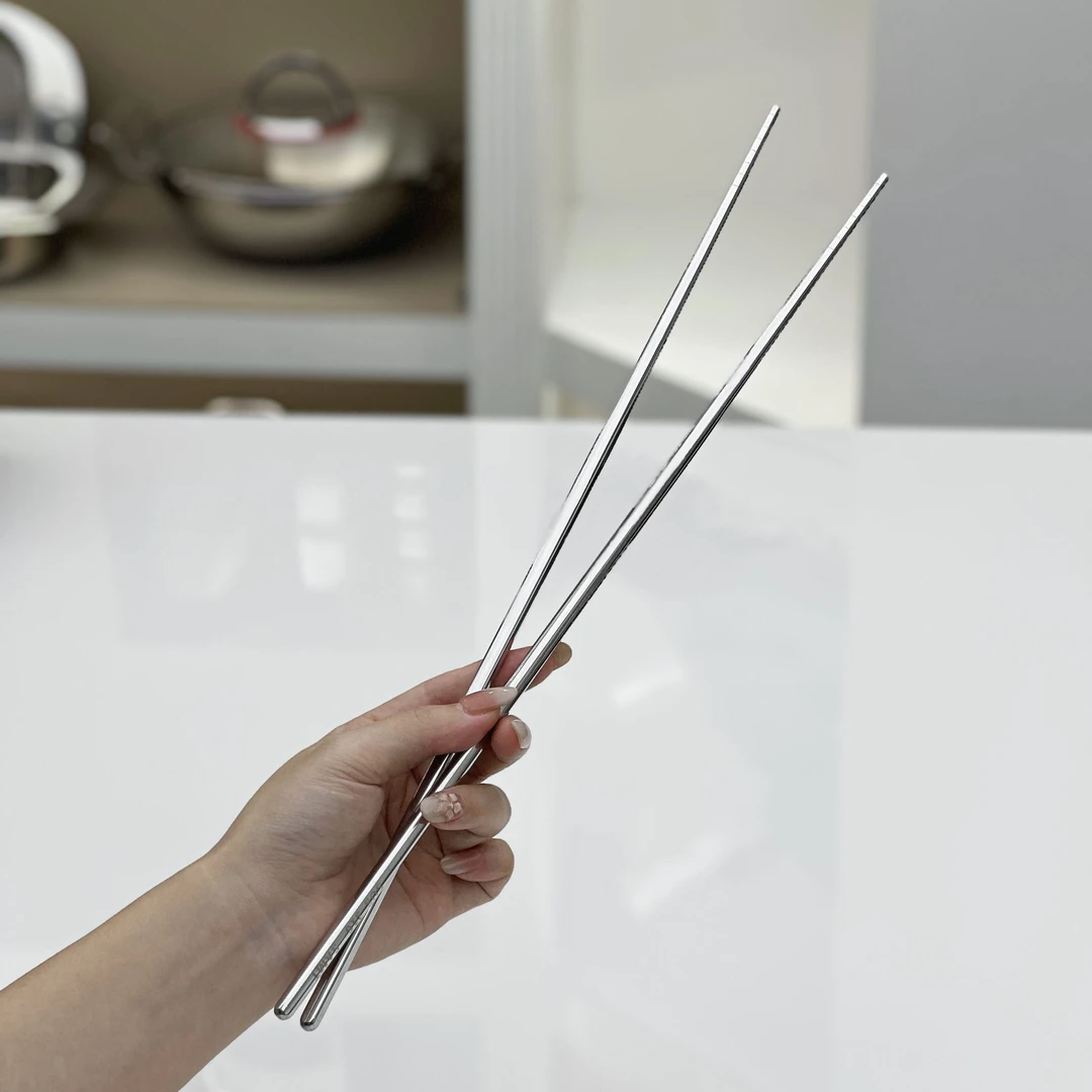 304钢油炸筷加长火锅筷子家用防滑加长隔热防烫超长防霉公筷食堂