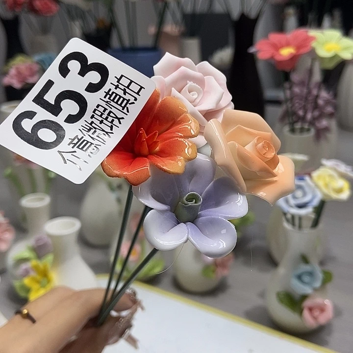 陶瓷纯手工捏花设计