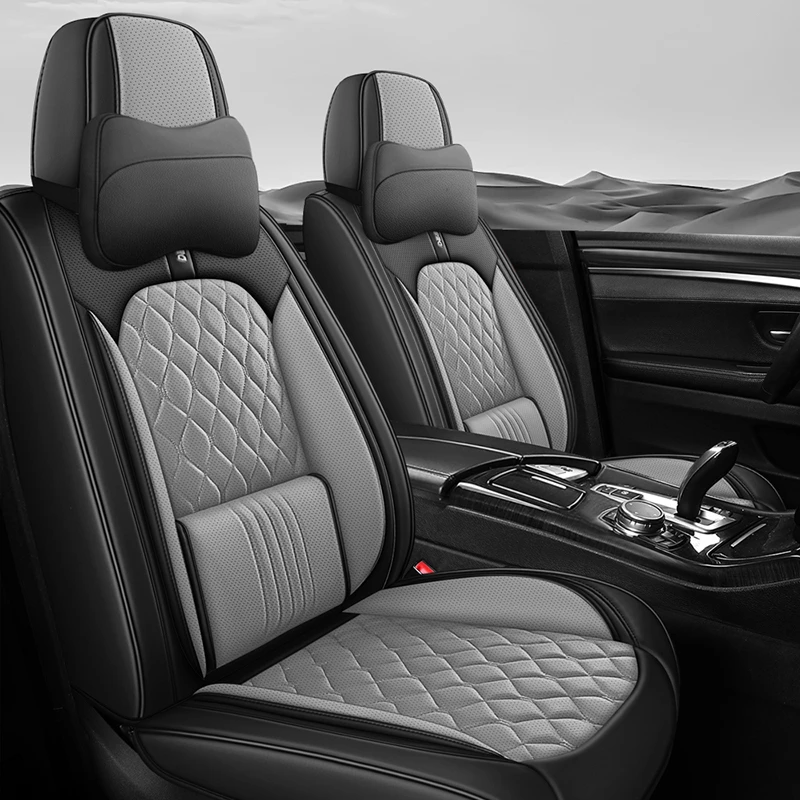 2025年新款菱形格全皮固定腰靠通用汽车透气座垫四季夏季通用