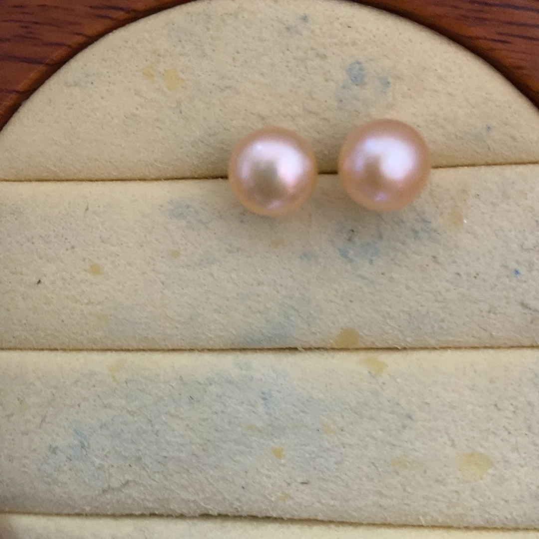 银S925镶嵌淡水珍珠耳饰