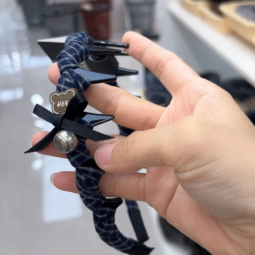 皮质非金属格子发箍