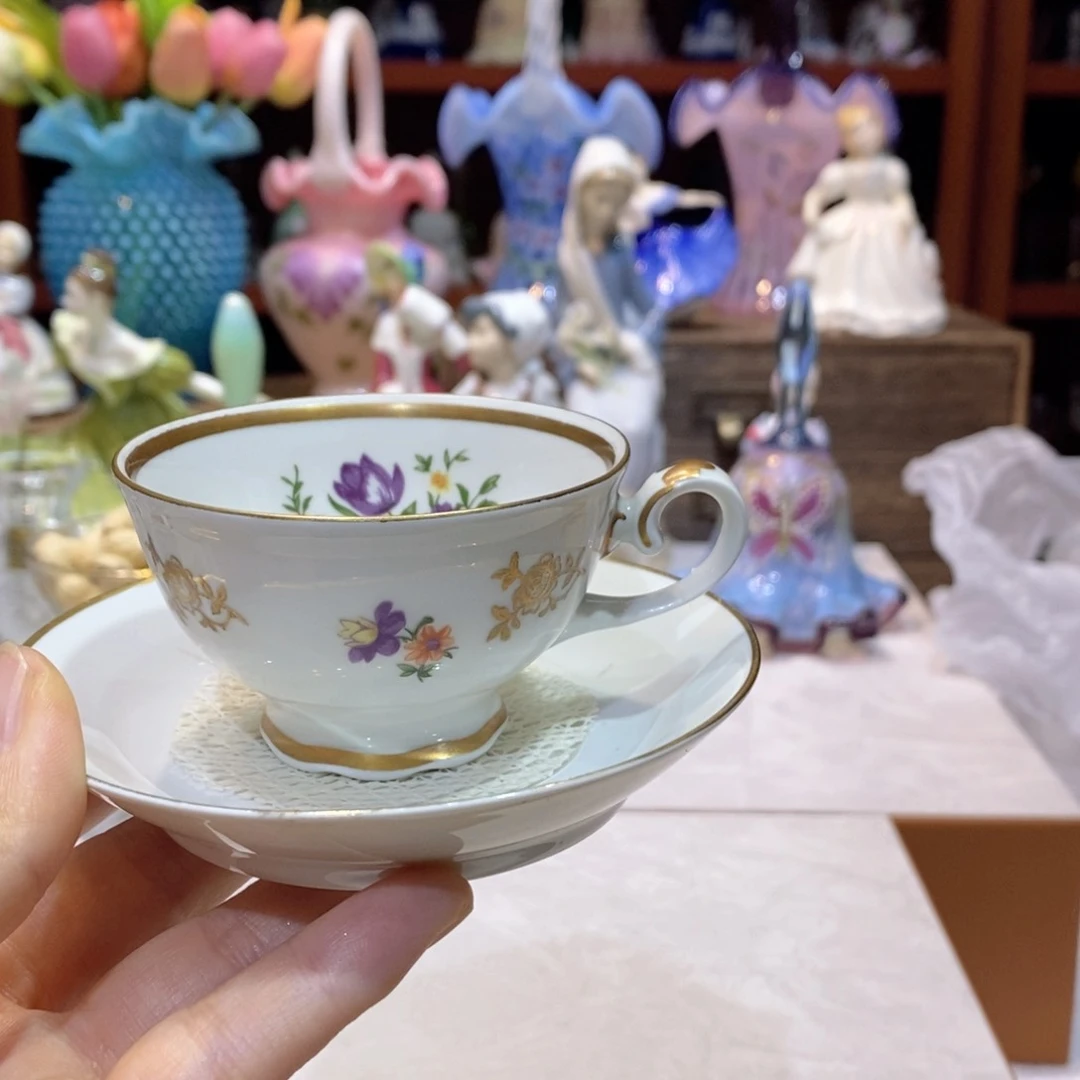 瓷片德产手绘咖啡杯啊啊啊