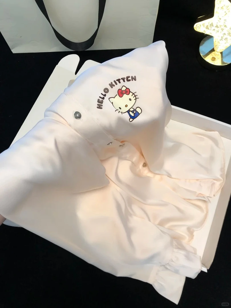 【DMXJ大梦想家】甜美温柔风Kitty睡衣女秋季款休闲长裤家居服套装