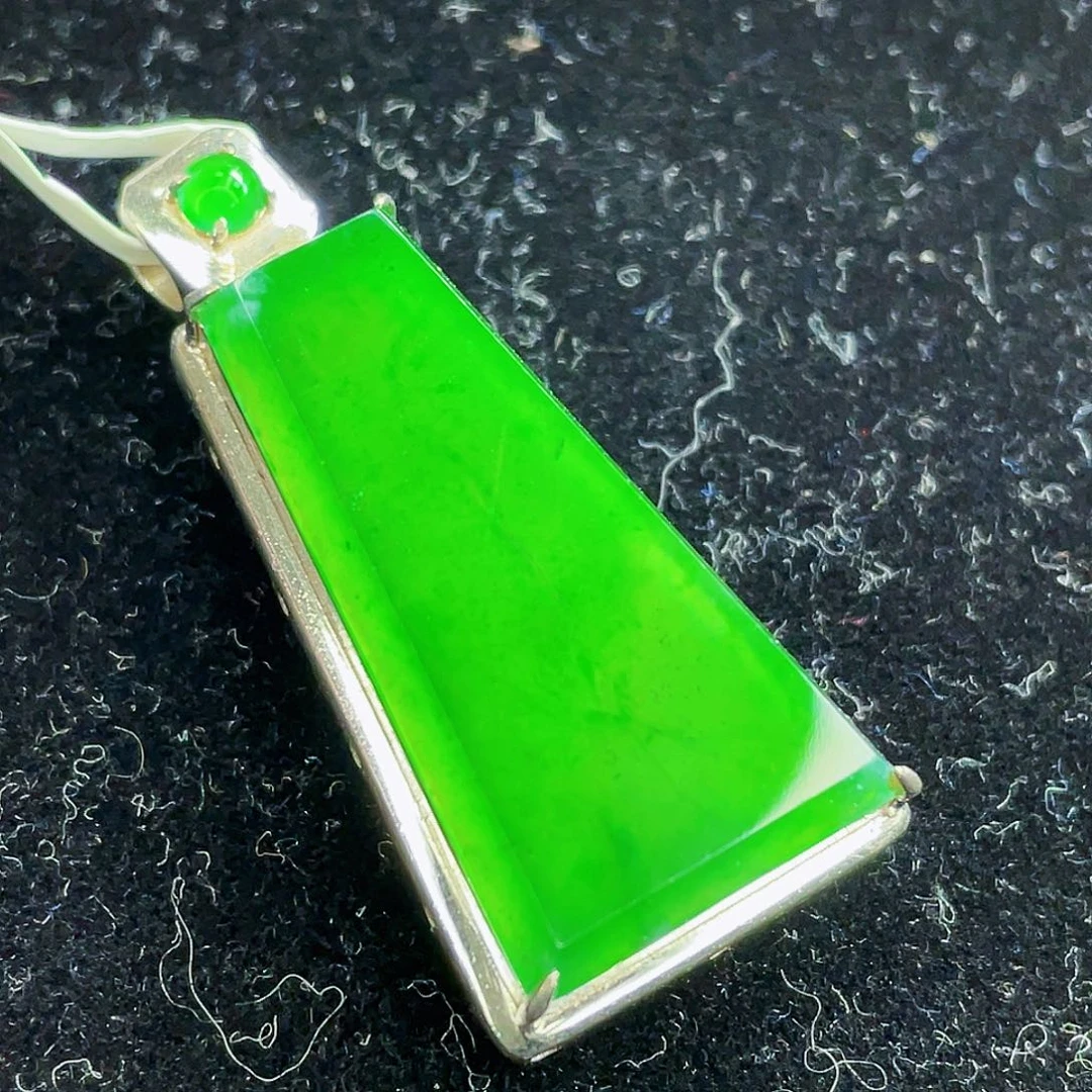 翡翠吊坠(不含链)银S925镶嵌