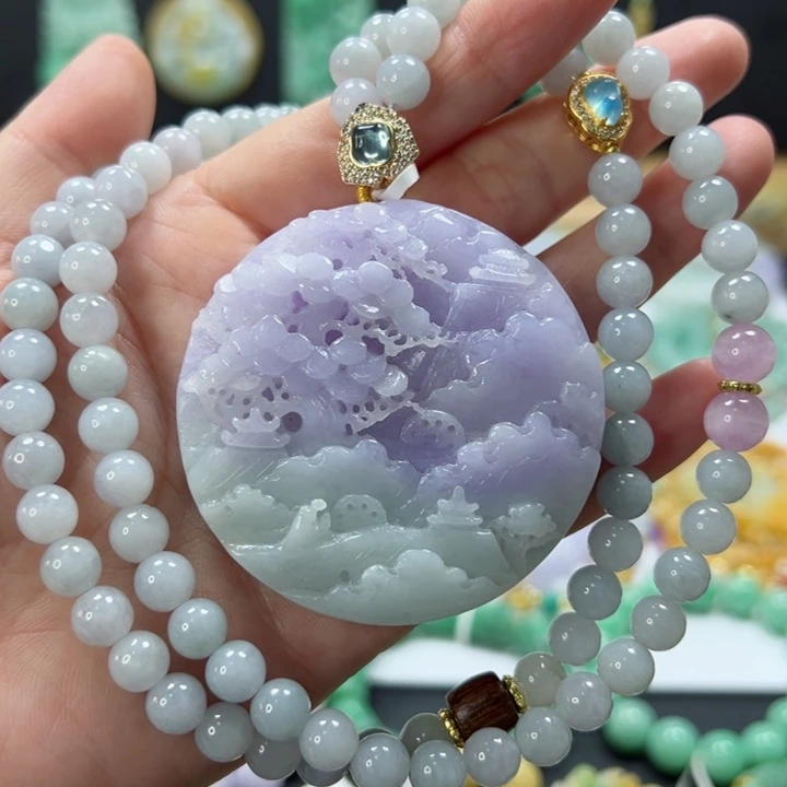 颈饰未镶嵌翡翠吊坠