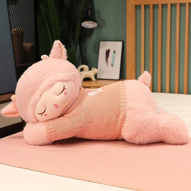 巨大趴趴羊公仔抱枕可爱小羊熊玩偶羊驼填充男女生睡觉布娃娃