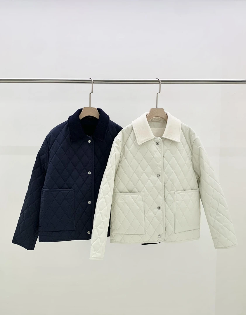 G1104 双面穿菱形绗缝夹克外套