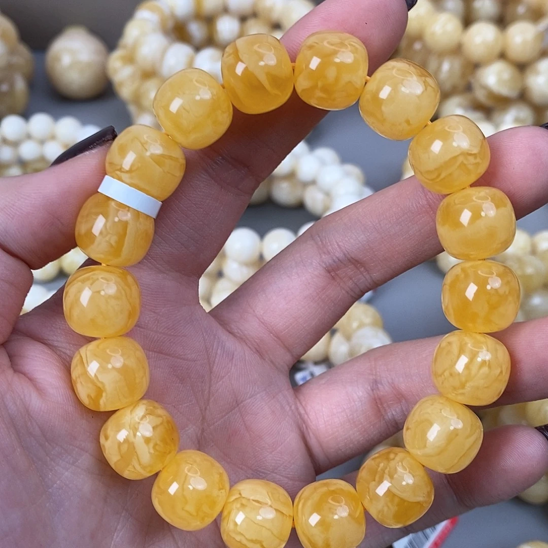 蜜蜡未镶嵌珠宝奇石13mm24g