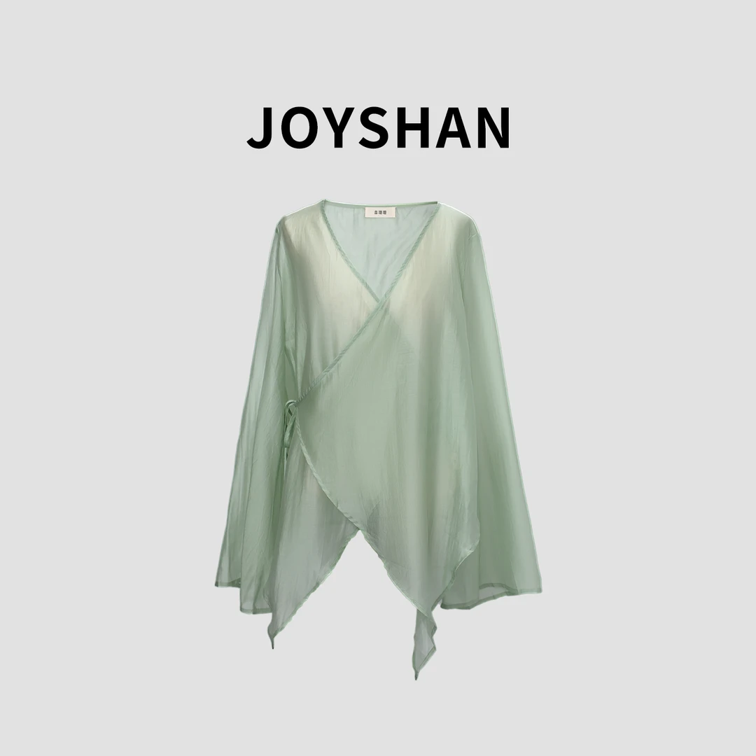 JOYSHAN【月胧纱】夏季新款新中式轻薄透气宽松薄款长袖天丝防晒衣