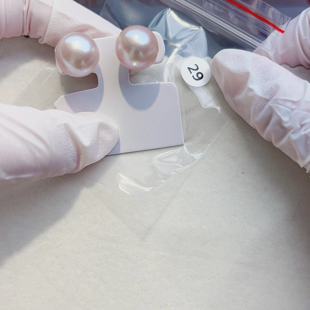 银S925镶嵌淡水珍珠耳饰