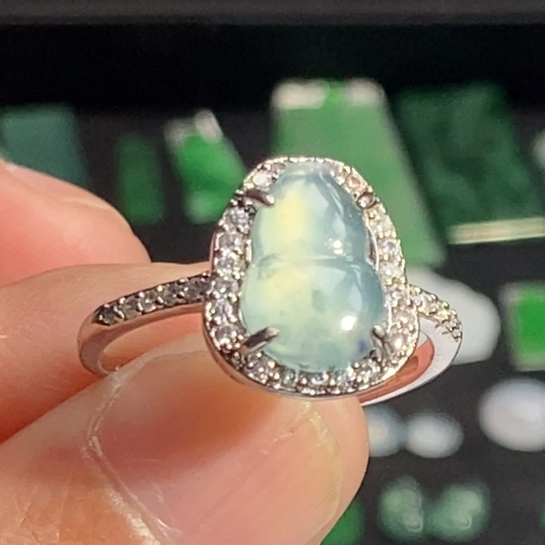 翡翠银S925镶嵌戒指