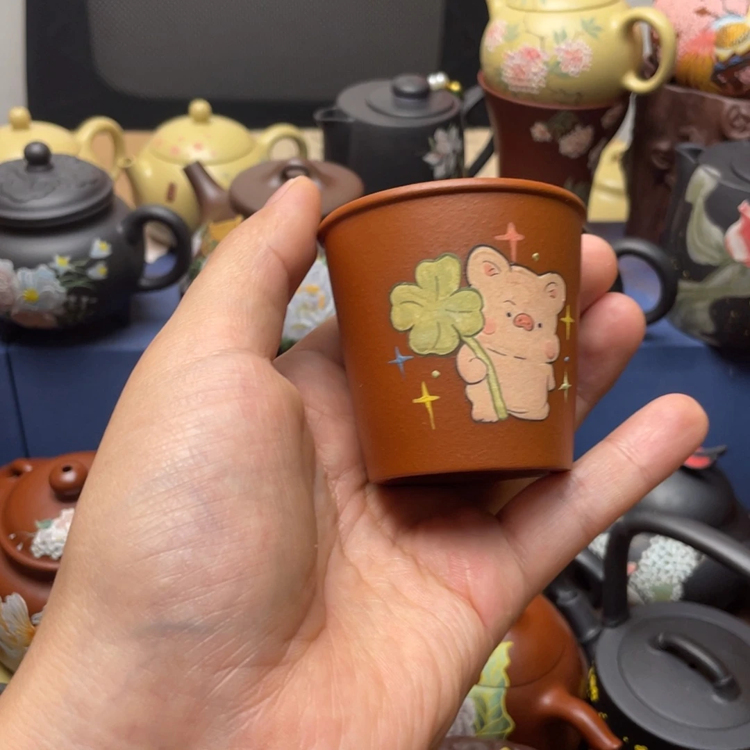 茶杯紫泥紫砂主人杯80cc