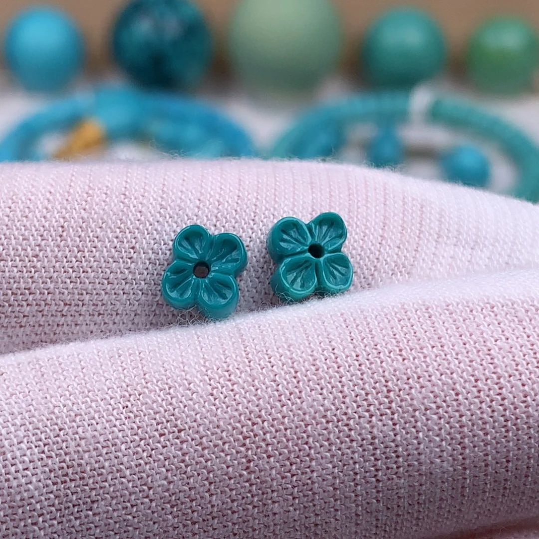 未镶嵌绿松石珠宝奇石6.5毫米