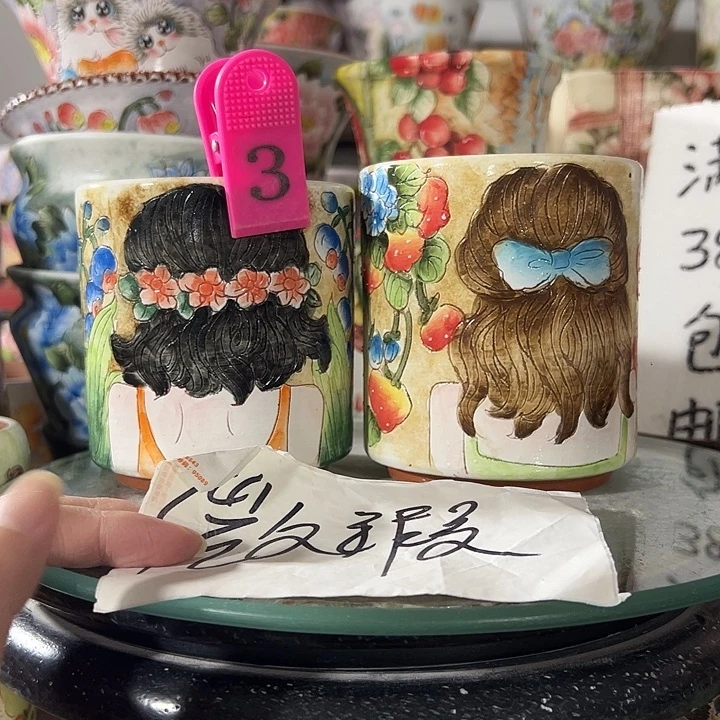 景德镇手绘花盆 满38包邮